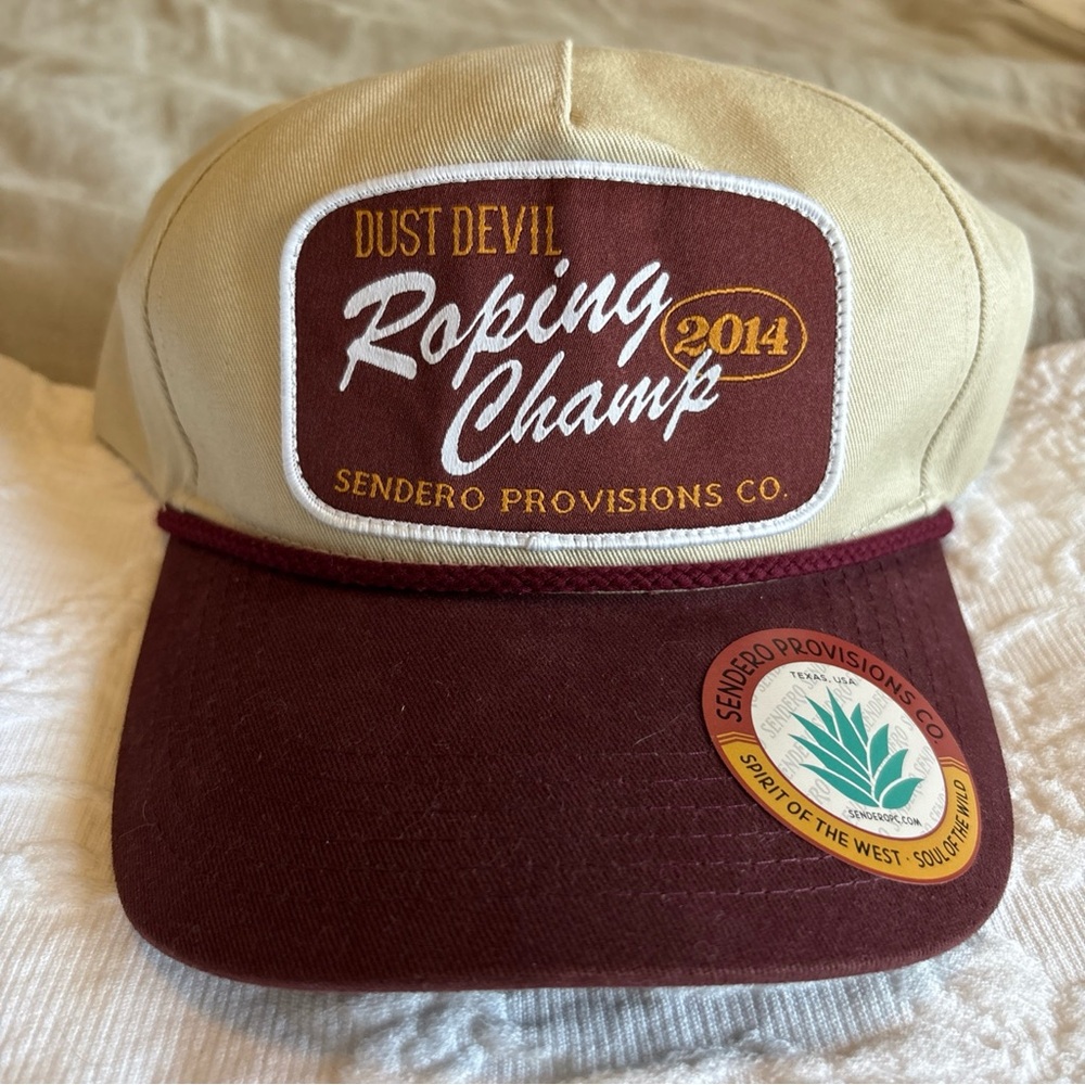 Sendero Provisions Co. Tan and Brown Dust Devil Roping Champ Hat NWT